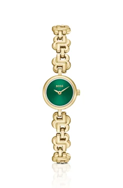 Double B Dressy Uhr mit grünem Zifferblatt und Monogramm-Armband