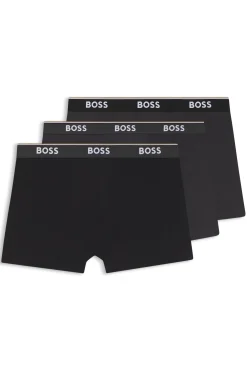 Dreierpack eng anliegende Boxershorts aus Stretch-Baumwolle mit Logo-Bund