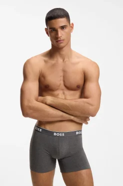 Dreierpack eng anliegende Boxershorts aus Stretch-Baumwolle