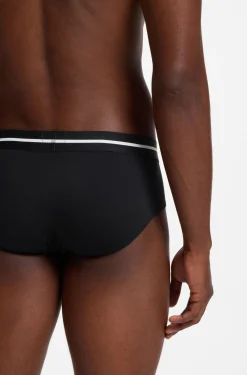 Dreierpack eng anliegende Boxershorts aus Stretch-Baumwolle mit kurzem Bein und Logo am Bund