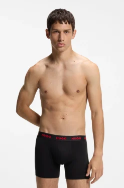 Dreierpack eng anliegende Boxershorts aus Stretch-Baumwolle
