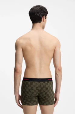 Dreierpack eng anliegende Boxershorts aus Stretch-Baumwolle