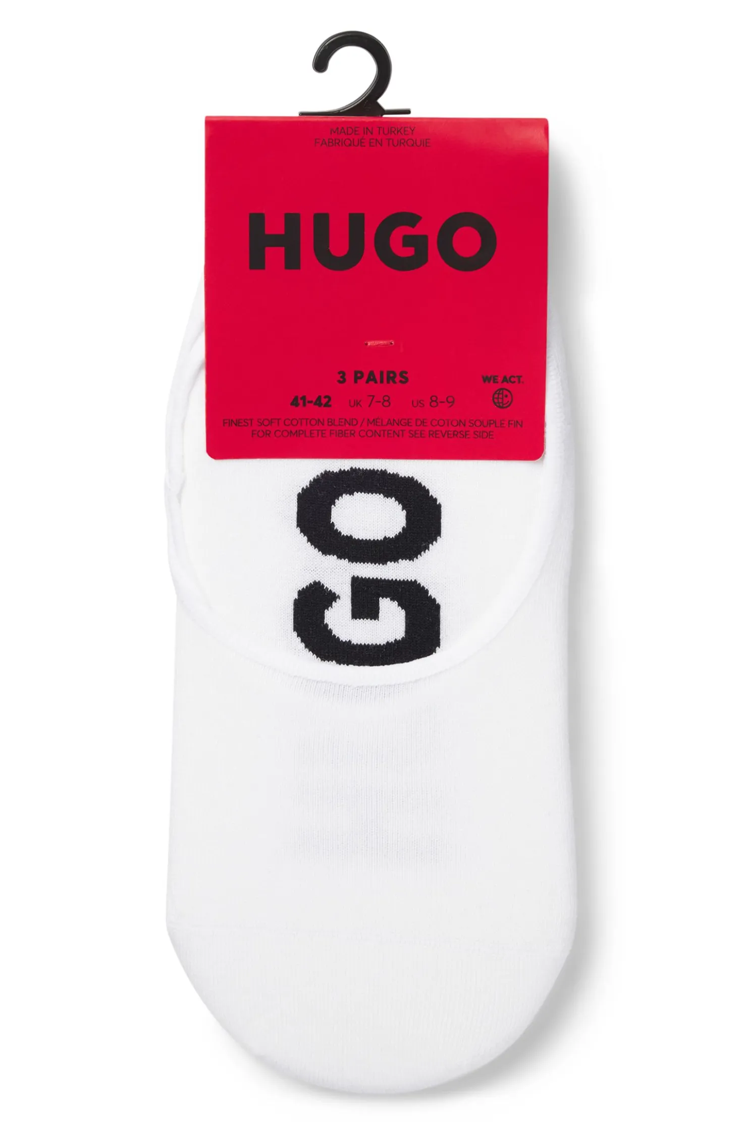 Dreierpack Füßlinge mit großen Logos