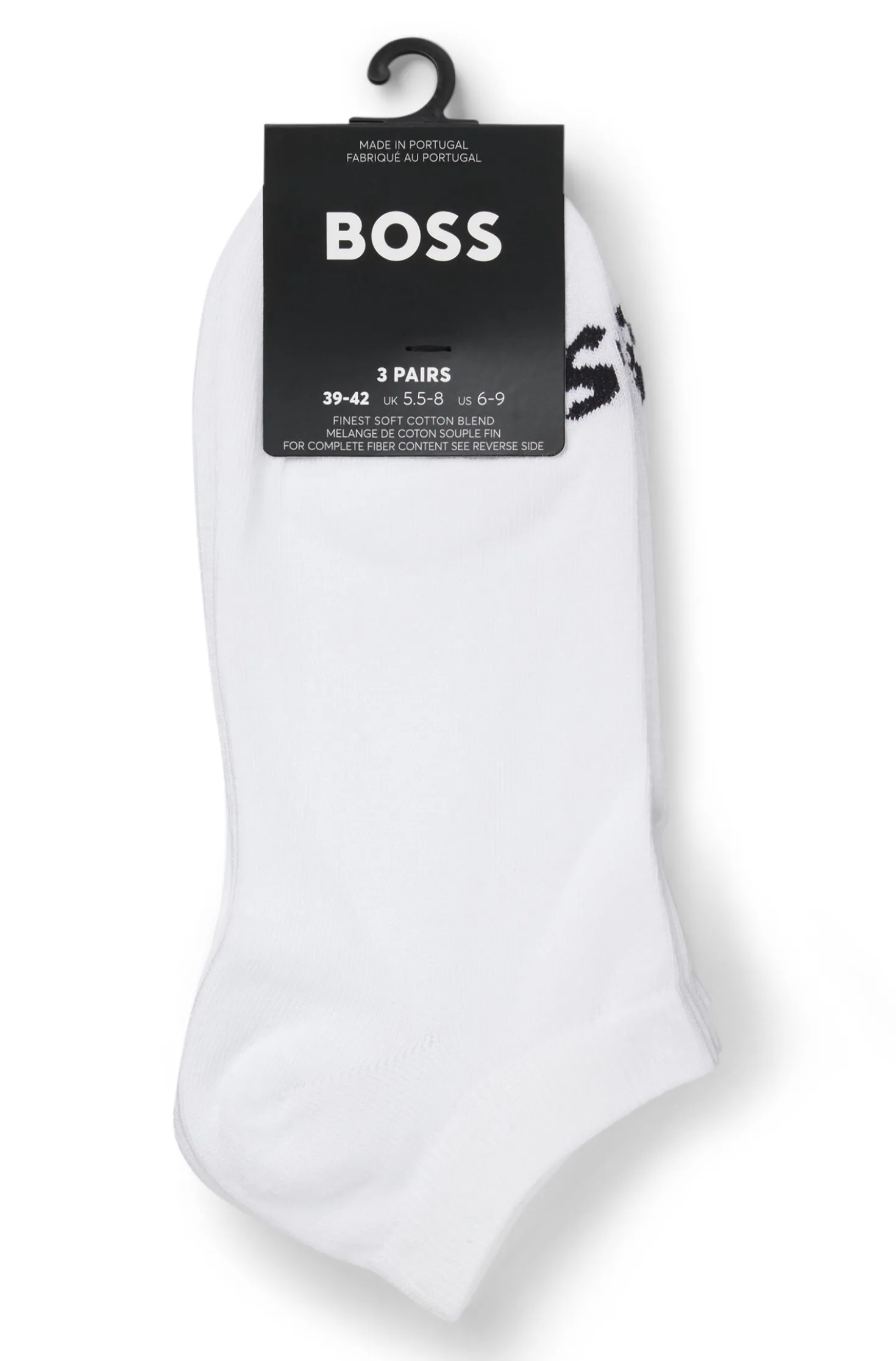 Dreierpack knöchellange Socken mit Kontrast-Logos
