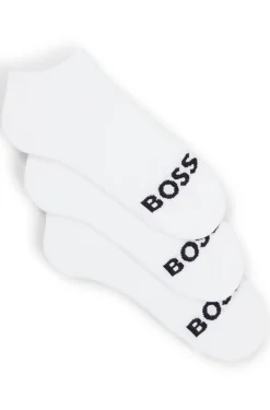 Dreierpack knöchellange Socken mit Kontrast-Logos