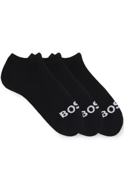 Dreierpack knöchellange Socken mit Kontrast-Logos