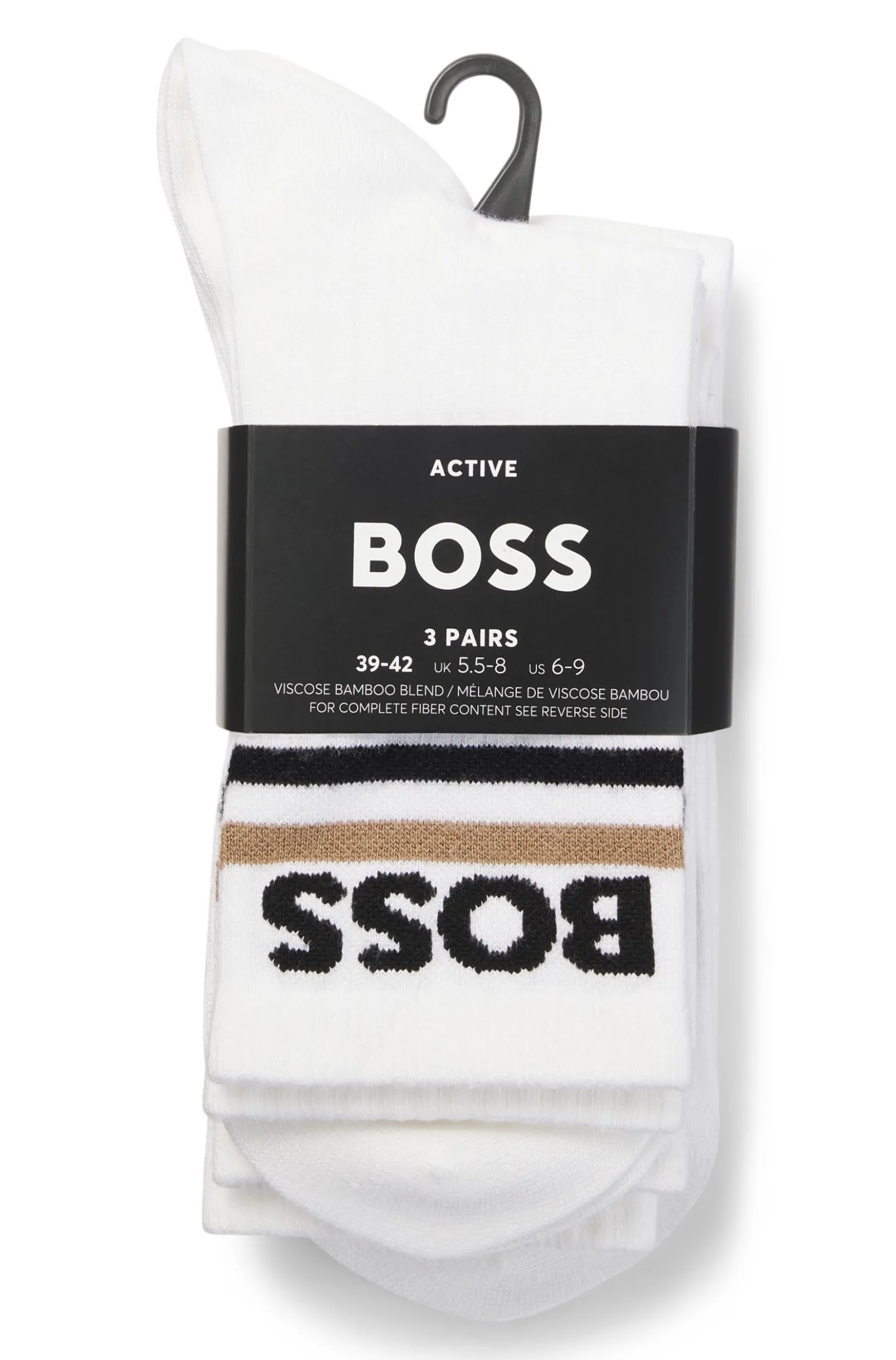 Dreierpack kurze Socken aus Bambus-Mix mit Logos