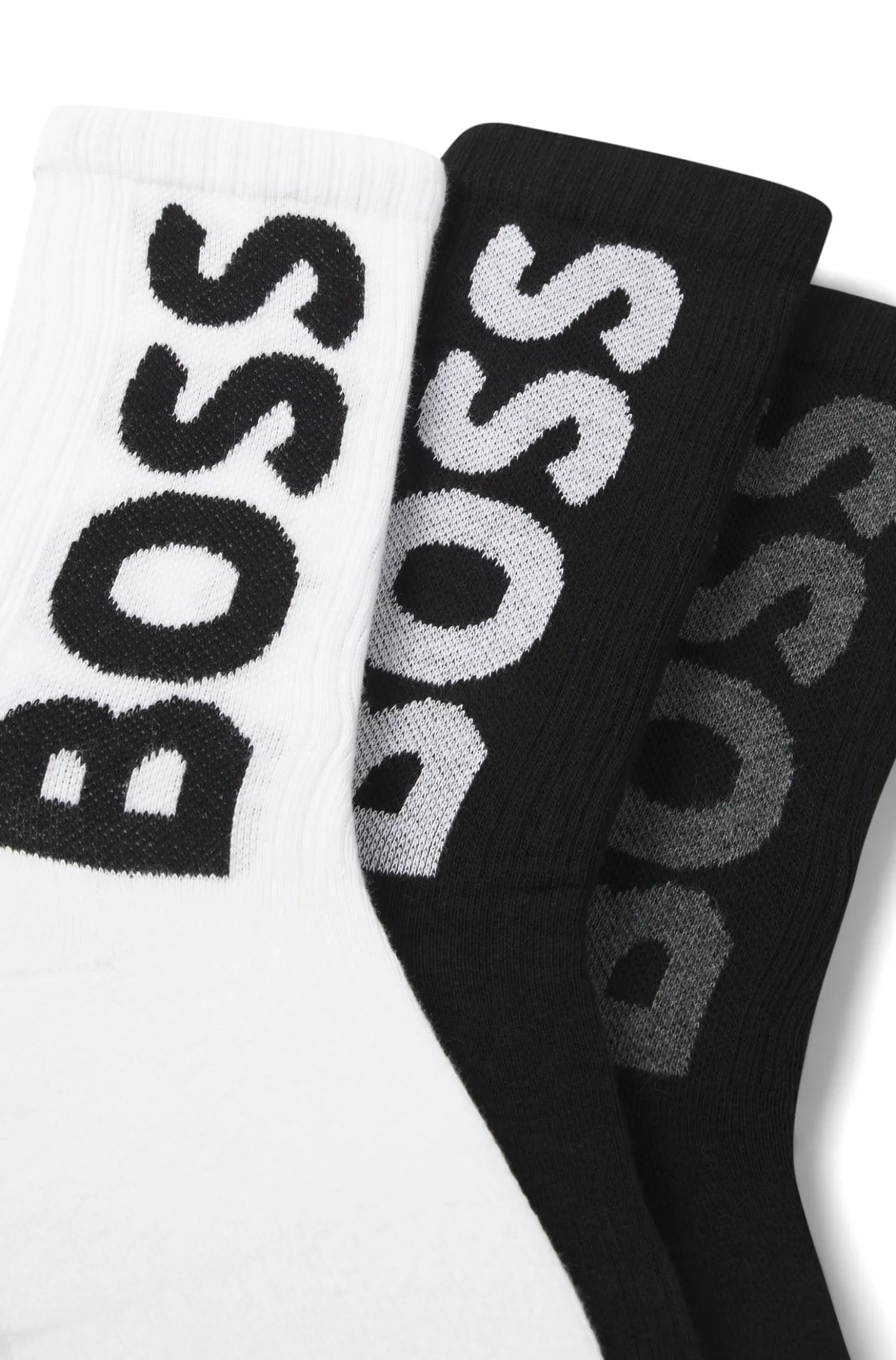 Dreierpack kurze Socken mit großen Logos