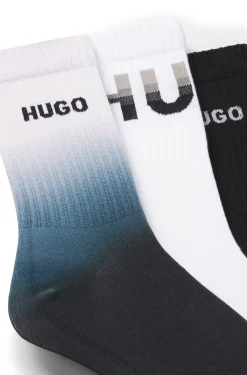 Dreierpack kurze Socken mit Logos