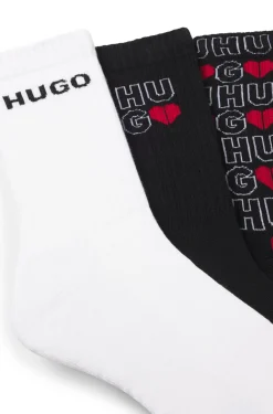 Dreierpack kurze Socken mit Logos