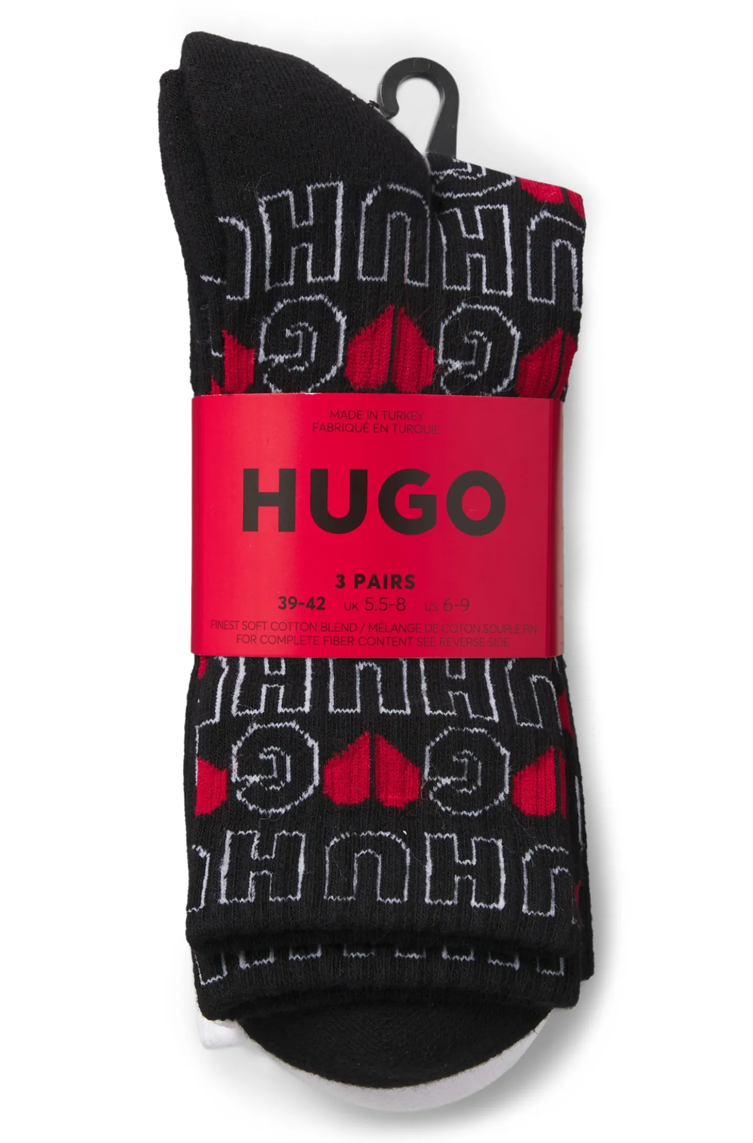 Dreierpack kurze Socken mit Logos