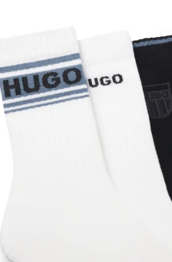 Dreierpack kurze Socken mit Logo