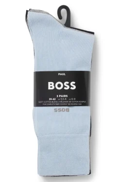 Dreierpack mittelhohe Socken aus Stretch-Gewebe