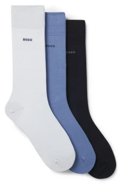Dreierpack mittelhohe Socken aus Stretch-Gewebe