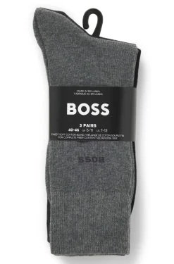 Dreierpack mittelhohe Socken aus Stretch-Gewebe