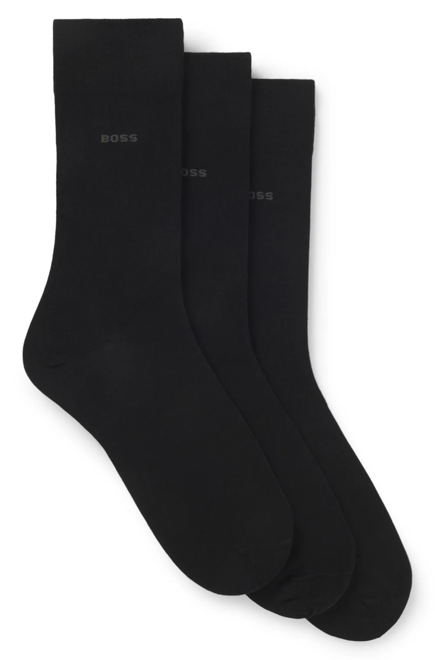 Dreierpack mittelhohe Socken aus Stretch-Gewebe