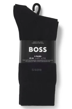 Dreierpack mittelhohe Socken aus Stretch-Gewebe