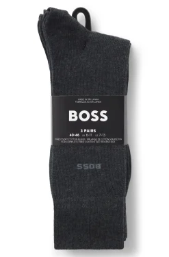 Dreierpack mittelhohe Socken aus Stretch-Gewebe