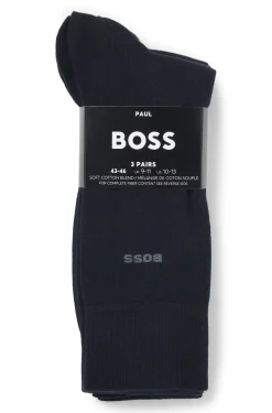 Dreierpack mittelhohe Socken aus Stretch-Gewebe