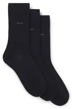 Dreierpack mittelhohe Socken aus Stretch-Gewebe