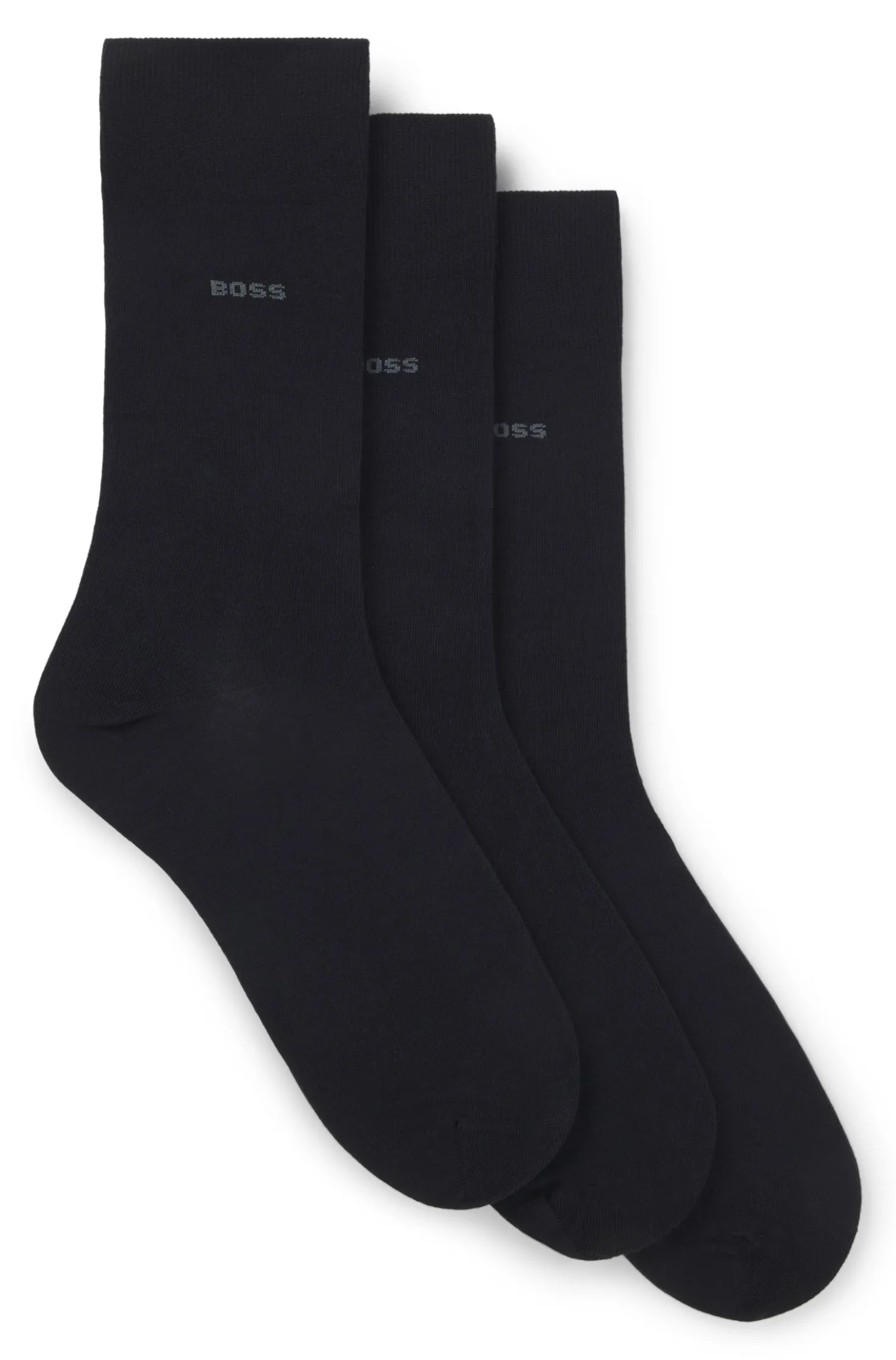 Dreierpack mittelhohe Socken aus Stretch-Gewebe