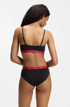 Dreierpack Slips aus Stretch-Baumwolle mit Logo-Bund