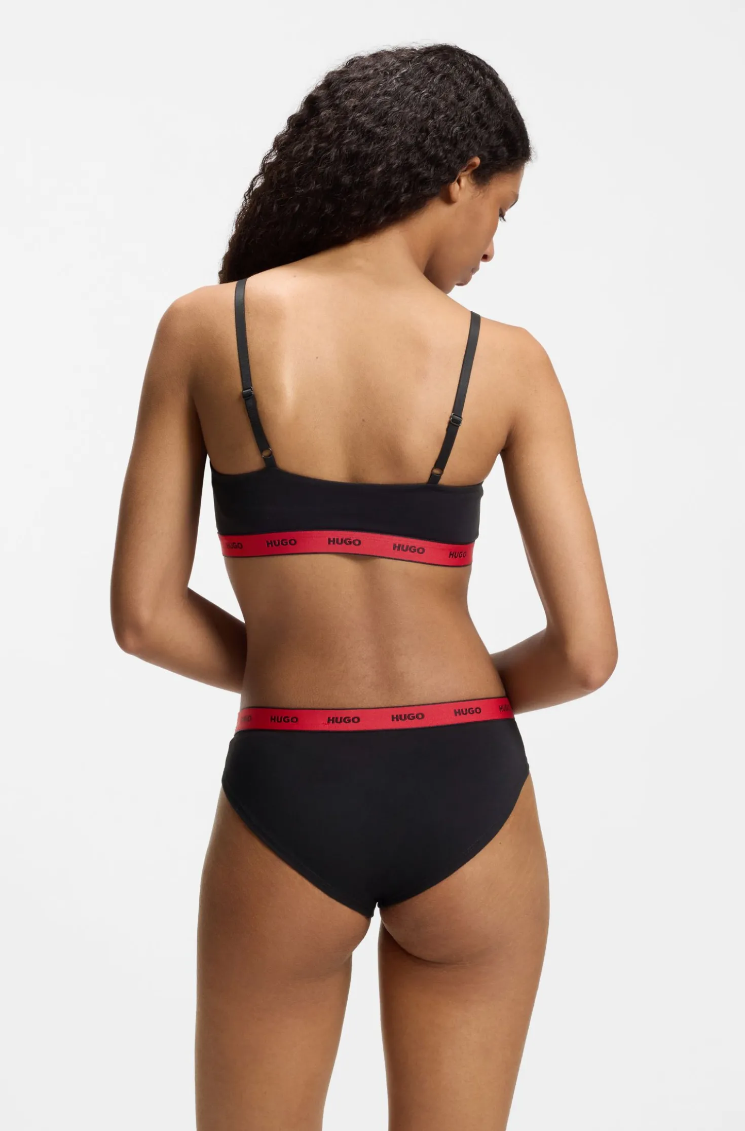 Dreierpack Slips aus Stretch-Baumwolle mit Logo-Bund