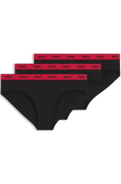Dreierpack Slips aus Stretch-Baumwolle mit Logo-Bund