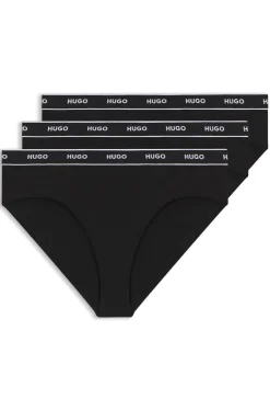 Dreierpack Slips aus Stretch-Baumwolle mit Logo-Bund