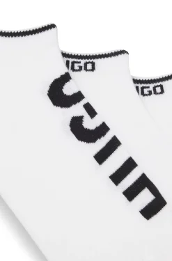 Dreierpack Sneakers-Socken mit Logos