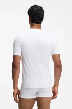 Dreierpack T-Shirts aus Baumwolle mit Logo-Stickerei