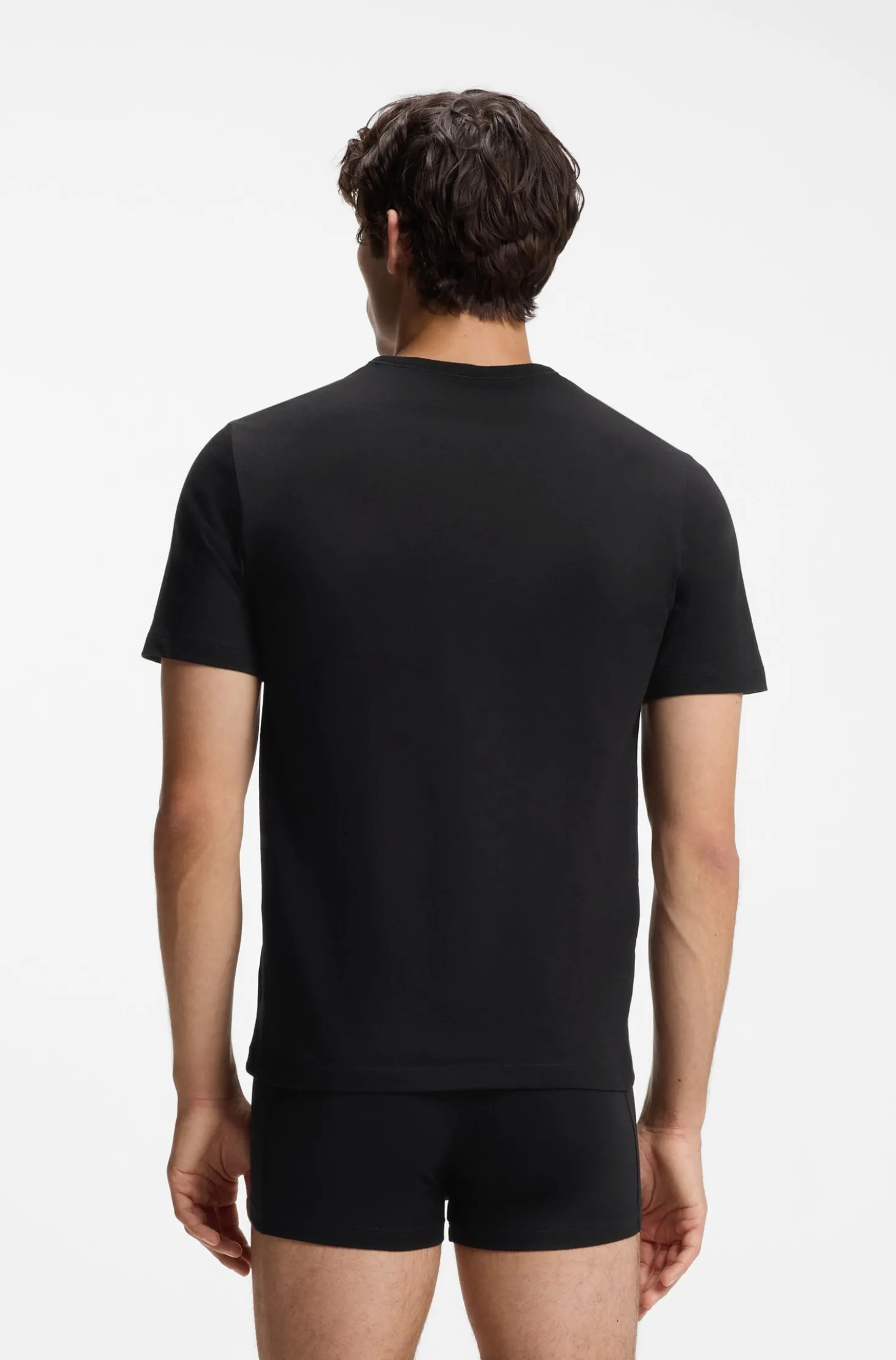 Dreierpack T-Shirts mit V-Ausschnitt aus Baumwolle
