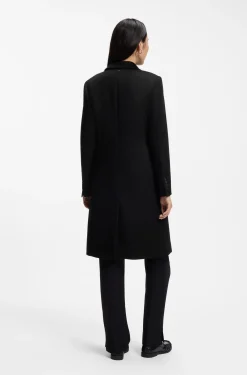Einreihiger eleganter Mantel aus Wolle