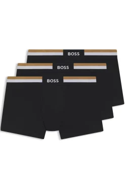 Eng anliegende Boxershorts aus Baumwoll-Mix im Dreierpack