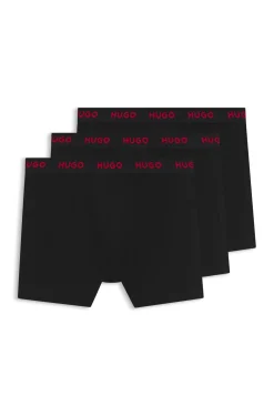 Eng anliegende Boxershorts mit Logo aus Stretch-Baumwolle im Dreierpack