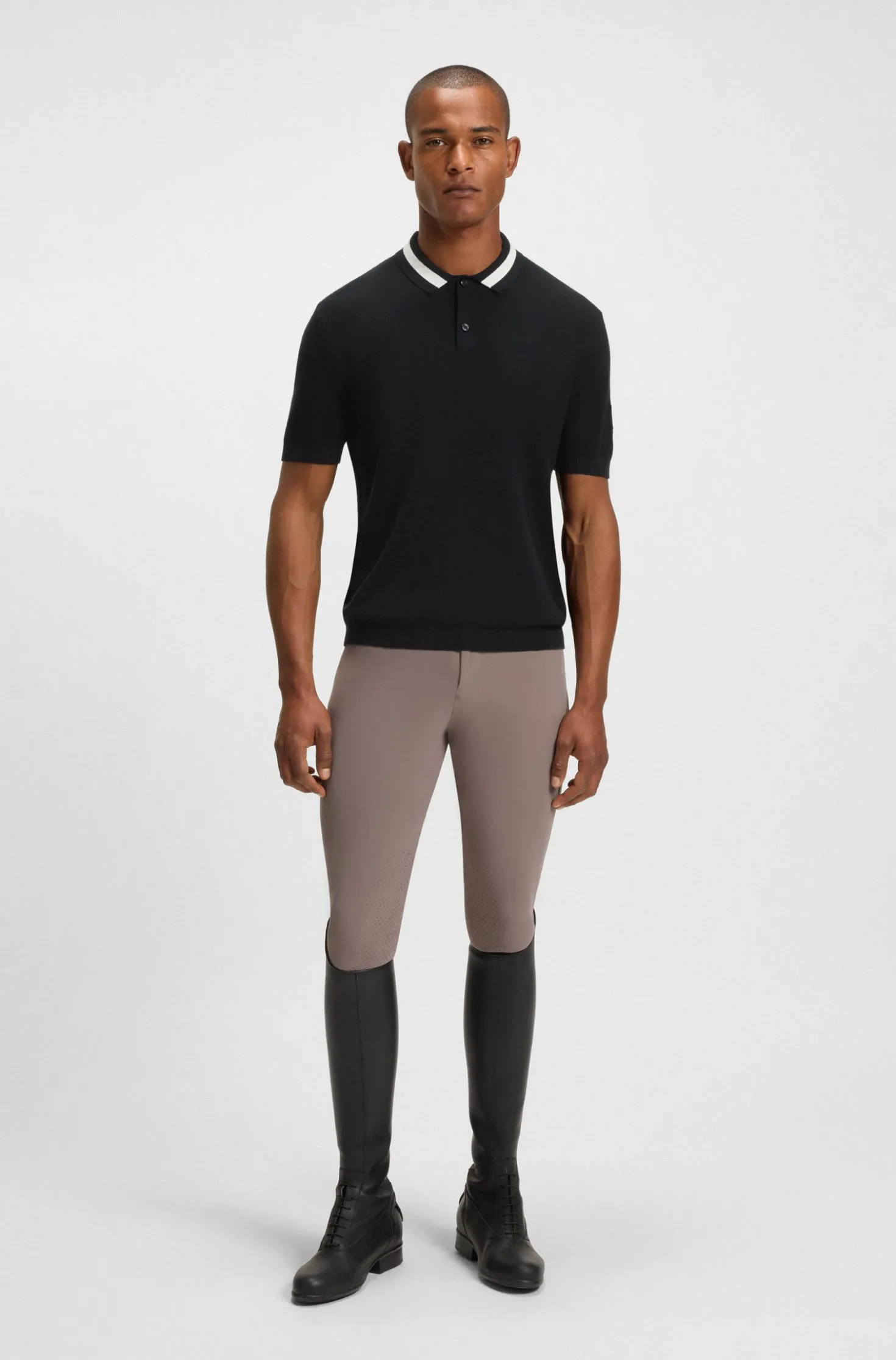 Equestrian Pullover aus Baumwolle mit Polokragen