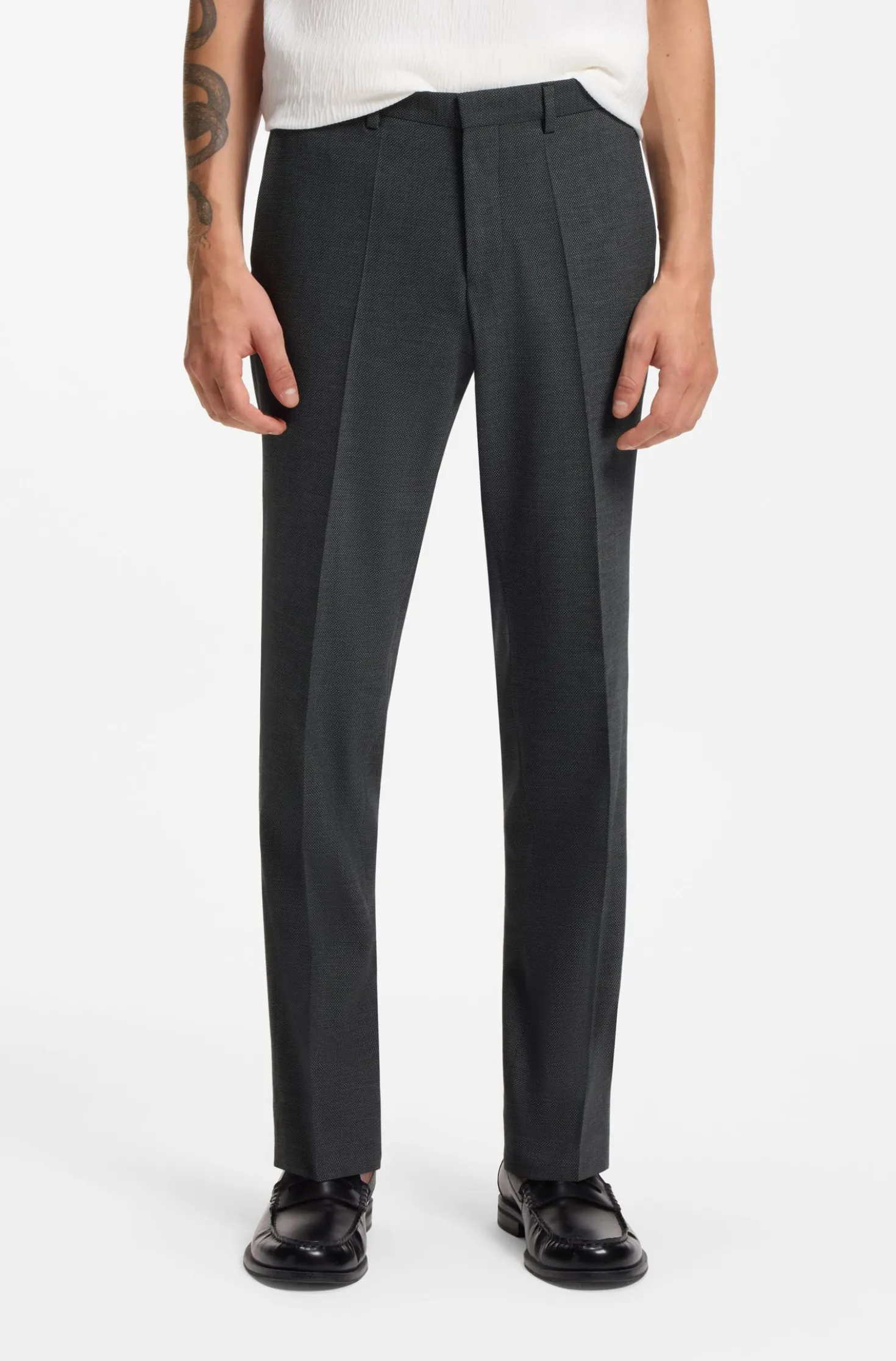 Extra Slim-Fit Anzug aus elastischem Woll-Mix