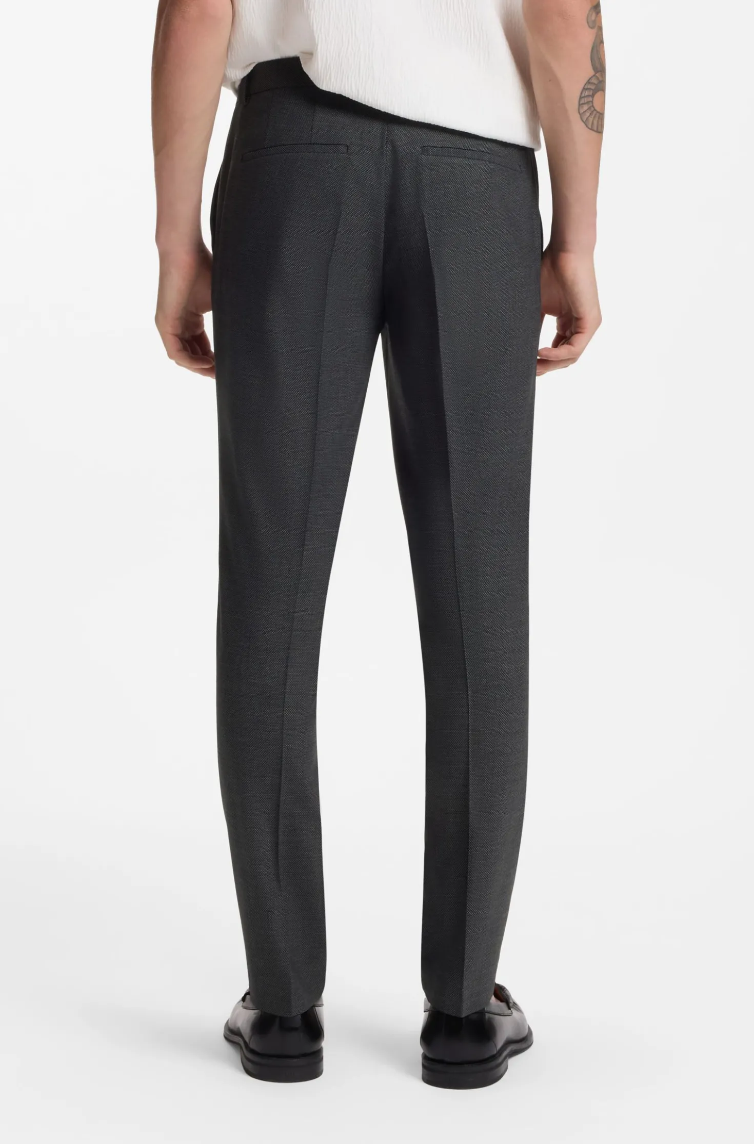 Extra Slim-Fit Anzug aus elastischem Woll-Mix