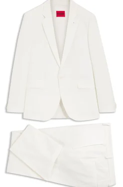 Extra Slim-Fit Anzug aus Stretch-Baumwolle-Seersucker mit drei Pieces