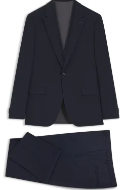 Extra Slim-Fit Dreiteiler aus strukturiertem Stretch-Gewebe