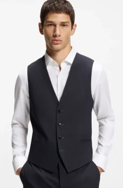 Extra Slim-Fit Dreiteiler aus strukturiertem Stretch-Gewebe
