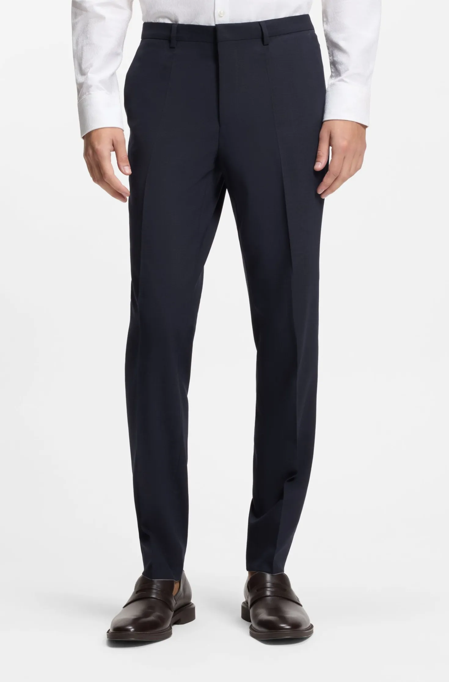 Extra Slim-Fit Dreiteiler aus strukturiertem Stretch-Gewebe