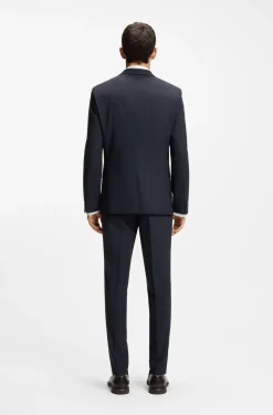 Extra Slim-Fit Dreiteiler aus strukturiertem Stretch-Gewebe