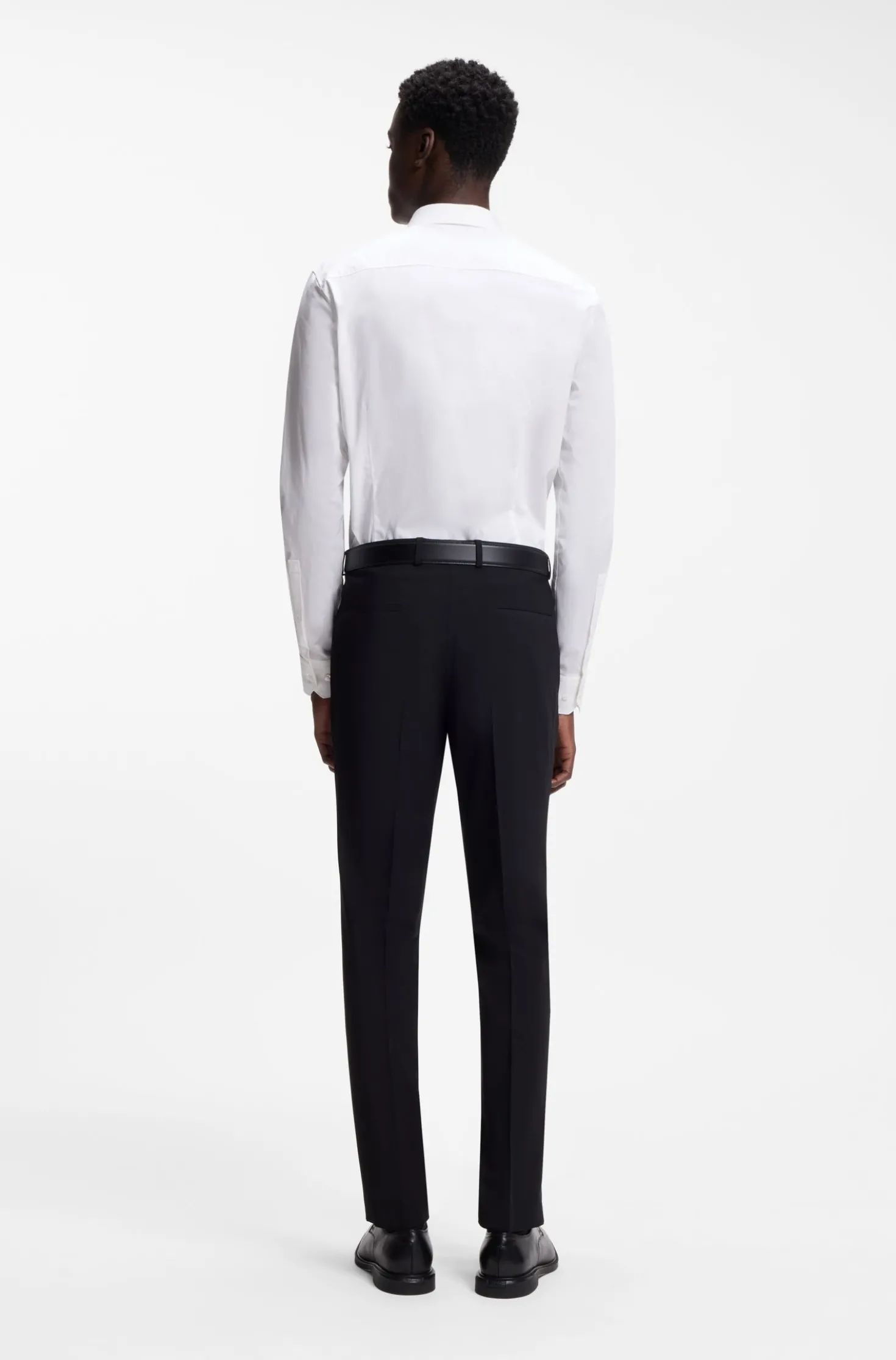 Extra Slim-Fit Hemd aus elastischer Baumwoll-Popeline