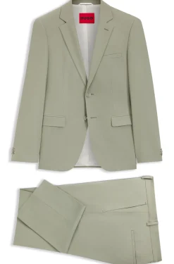 Extra Slim-Fit Popeline-Anzug aus Woll-Mix