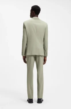 Extra Slim-Fit Popeline-Anzug aus Woll-Mix