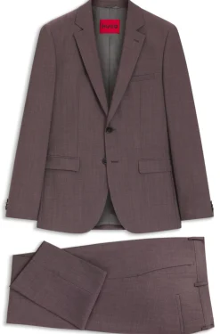 Extra Slim-Fit Popeline-Anzug aus Woll-Mix