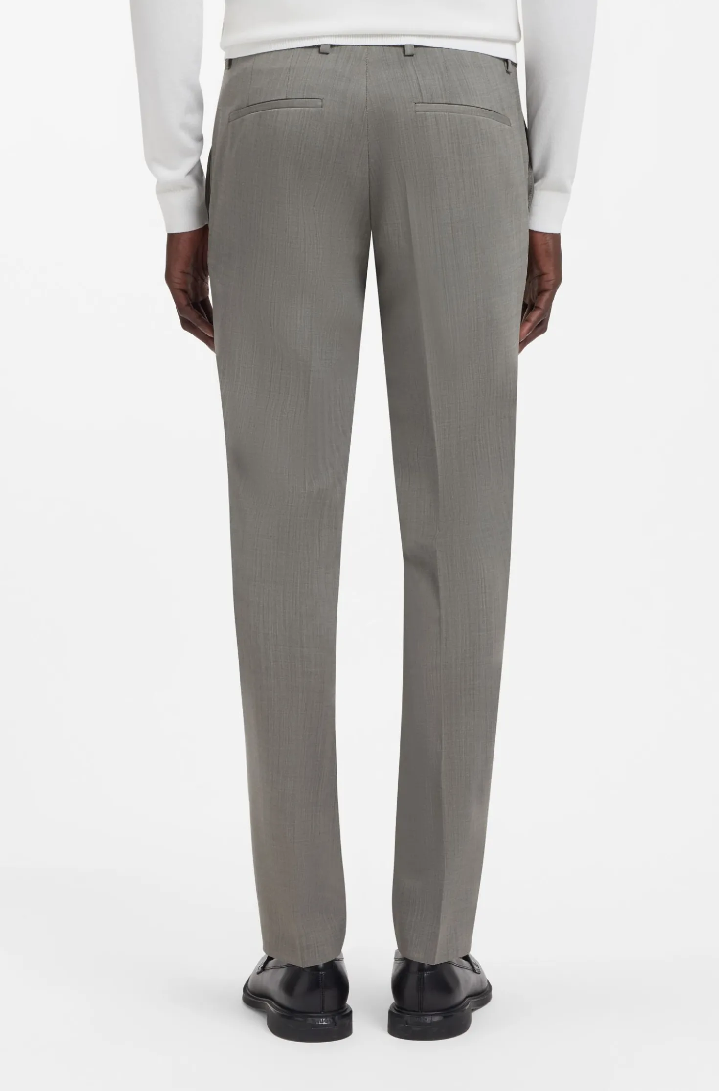 Extra Slim-Fit Popeline-Anzug aus Woll-Mix