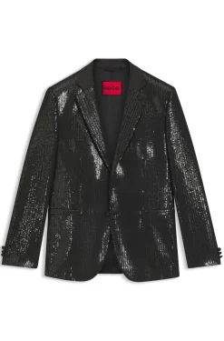 Extra Slim-Fit Sakko mit Pailletten