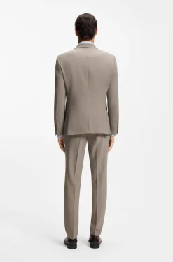 Fein gemusterter Slim-Fit Zweiteiler aus Stretch-Gewebe
